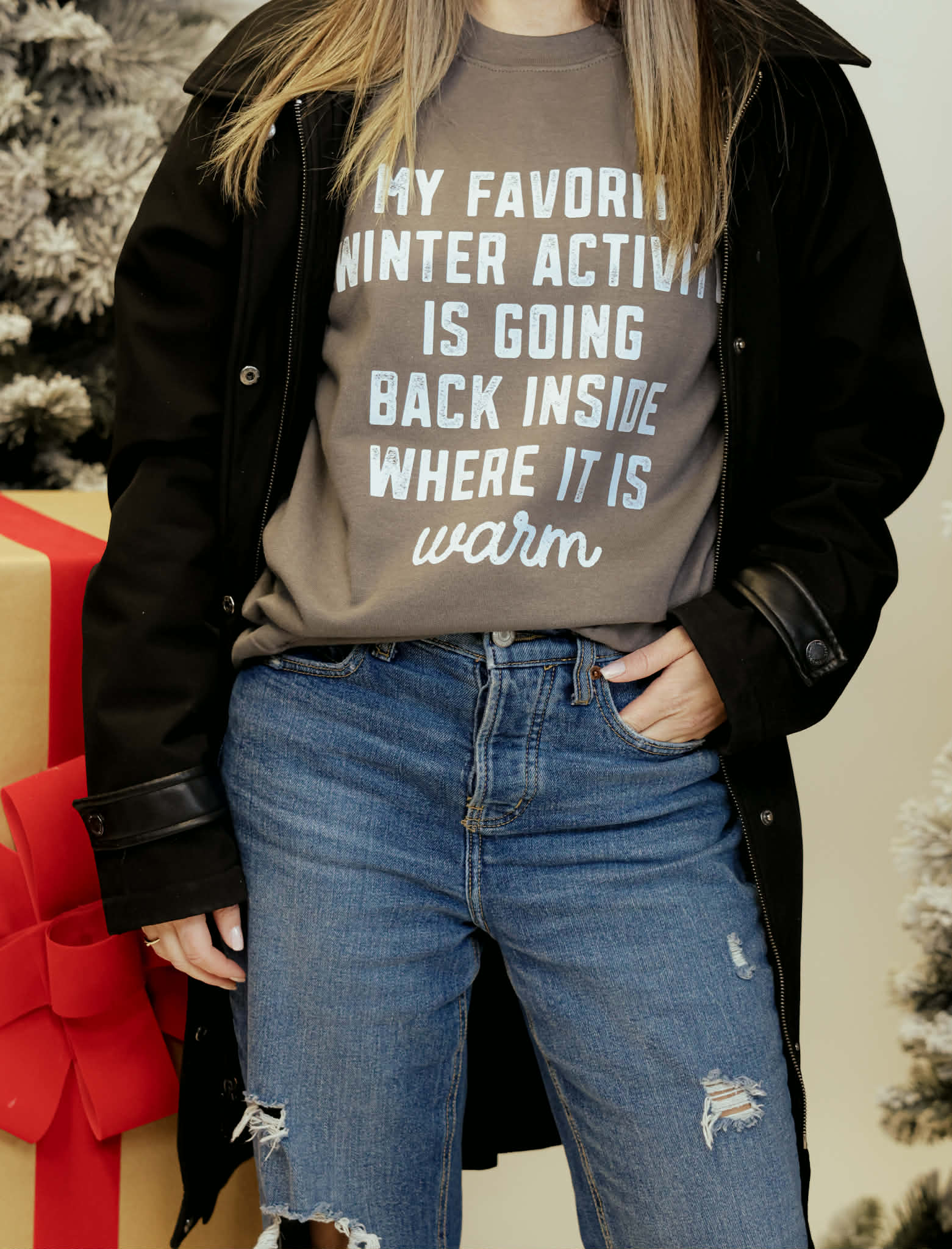 My favorite winter activity Crewneck